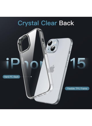 Clear Case Cover For iPhone 15, Shockproof, flexible TPU, Bumper Cover Transparent Anti scratch TPU, Full Camera Protection, Designed For iPhone 15 - view 5